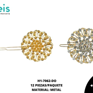 BROCHE METALICO H1-7062-DO BLISTERX1PCS DORADO-CRISTAL