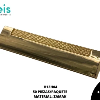 PLACA ZAMAK 50 PZ/PQT H13H04 DORADO