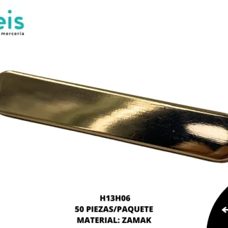 PLACA ZAMAK 50 PZ/PQT H13H06 DORADO