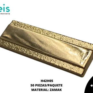 PLACA ZAMAK 50 PZ/PQT H42H05 DORADO