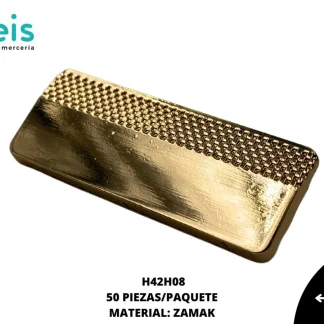 PLACA ZAMAK 50 PZ/PQT H42H08 DORADO