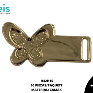 PLACA ZAMAK 50 PZ/PQT H42H15 DORADO