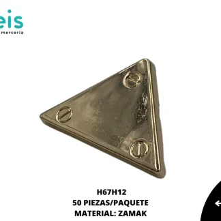 PLACA ZAMAK 50 PZ/PQT H67H12 DORADO