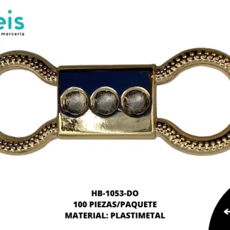 HEBILLA PLASTICA HB-1053 100 PZ/PQT DORADO