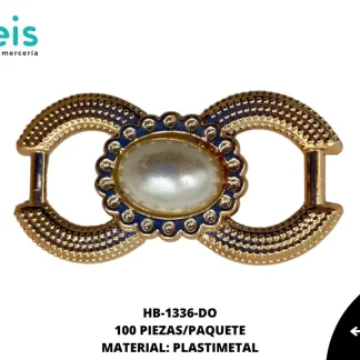 HEBILLA PLASTICA HB-1336 100 PZ/PQT DORADO