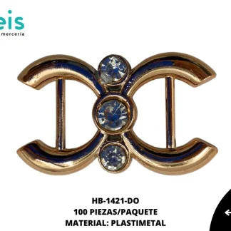 HEBILLA PLASTICA HB-1421 100 PZ/PQT DORADO