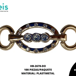 HEBILLA PLASTICA HB-2678 100 PZ/PQT DORADO