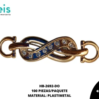 HEBILLA PLASTICA HB-2692 100 PZ/PQT DORADO