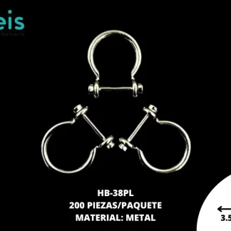 HERRAJE 3.5X2.8CM 200UND/PAQ PLATA
