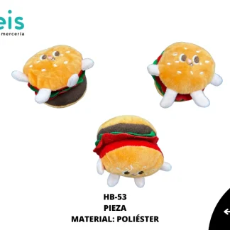 MINI PELUCHE HAMBURGUESA 25 PZ/PQT