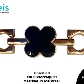 HEBILLA PLASTICA HB-636 100 PZ/PQT DORADO