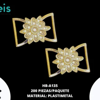 HEBILLA PLASTICA 33 X 46 MM 200PZ/BOLSA HB-A135 ORO ROSADO