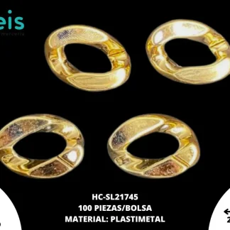 CADENA PLASTICA HC-SL21745 100PZ/BOLSA ORO ROSADO