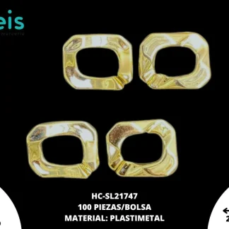 CADENA PLASTICA HC-SL21747 100PZ/BOLSA ORO ROSADO