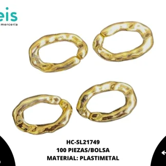 CADENA PLASTICA HC-SL21749 100PZ/BOLSA ORO ROSADO
