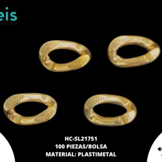 CADENA PLASTICA HC-SL21751 100PZ/BOLSA ORO ROSADO