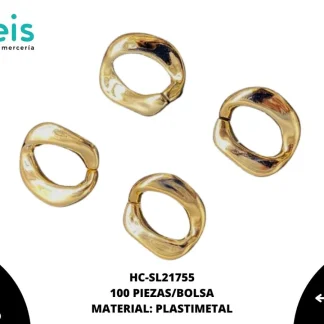 CADENA PLASTICA HC-SL21755 100PZ/BOLSA ORO ROSADO