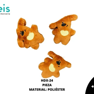 MINI PELUCHE PERRO 25 PZ/PQT CAFÉ