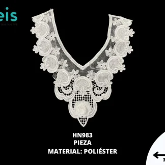 CUELLO POLIESTER BRILLOSO 3D HN983 25 PZ/PQT BLANCO