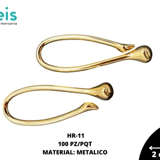 HERRAJE METALICO #11 HR-11 100 PZ/PQT DORADO