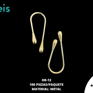 HERRAJE METALICO #12 HR-12 100 PZ/PQT DORADO