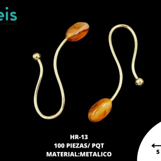 HERRAJE METALICO #13 HR-13 100 PZ/PQT DORADO