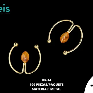 HERRAJE METALICO #14 HR-14 100 PZ/PQT DORADO