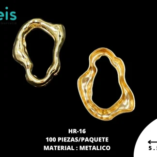 HERRAJE METALICO #16 HR-16 100 PZ/PQT DORADO