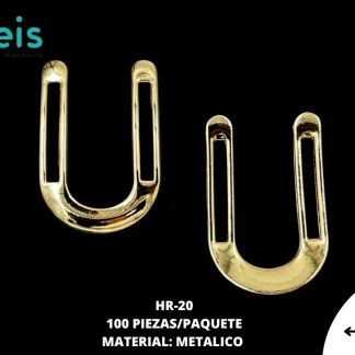 HERRAJE METALICO #20 HR-20 100 PZ/PQT DORADO