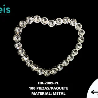 HERRAJE CORAZON 100PZS/BOLSA HR-2009 PLATA