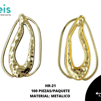HERRAJE METALICO #21 HR-21 100 PZ/PQT DORADO