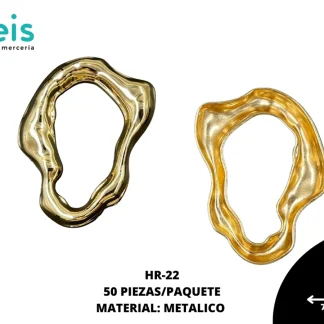 HERRAJE METALICO #22 HR-22 50 PZ/PQT DORADO