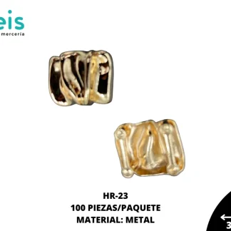 HERRAJE METALICO #23 HR-23 100 PZ/PQT DORADO