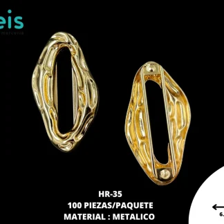 HERRAJE METALICO #35 HR-35 100 PZ/PQT DORADO