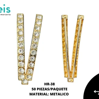 HERRAJE METALICO #38 HR-38 50 PZ/PQT DORADO