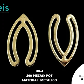 HERRAJE METALICO #4 HR-4 200 PZ/PQT DORADO