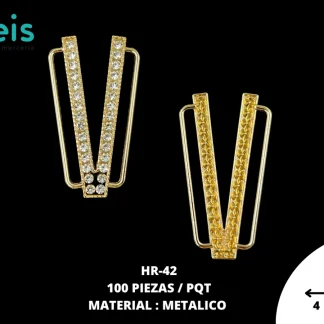HERRAJE METALICO #42 HR-42 100 PZ/PQT DORADO
