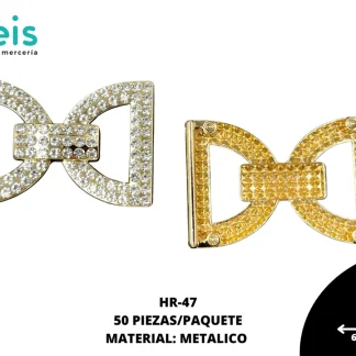 HERRAJE METALICO #47 HR-47 50 PZ/PQT DORADO