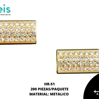 HERRAJE METALICO #51 HR-51 200 PZ/PQT DORADO