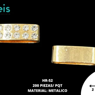 HERRAJE METALICO #52 HR-52 200 PZ/PQT DORADO