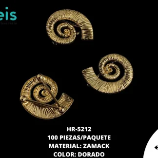 HEBILLA METÁLICA 4.4*3.5CM HR-5212 100 PZ/PQT DORADO