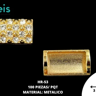 HERRAJE METALICO #53 HR-53 100 PZ/PQT DORADO