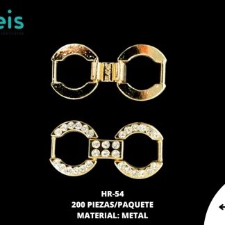 HERRAJE METALICO PIEDRA #54 HR-54 200 PZ/PQT DORADO