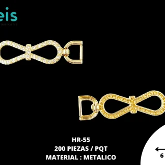 HERRAJE METALICO #55 HR-55 200 PZ/PQT DORADO