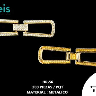 HERRAJE METALICO #56 HR-56 200 PZ/PQT DORADO