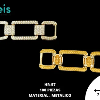 HERRAJE METALICO #57 HR-57 100 PZ/PQT DORADO