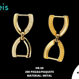 HERRAJE METALICO #58 HR-58 200 PZ/PQT DORADO