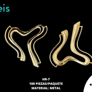 HERRAJE METALICO #7 HR-7 100 PZ/PQT DORADO