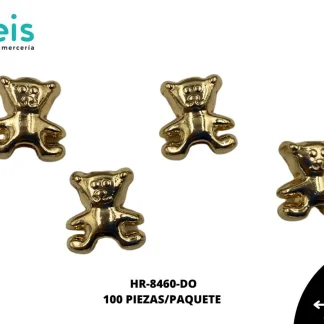 HERRAJE OSO METALICO 100 PZ/PQT HR-8460 DORADO
