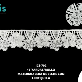 GUIPIUR SEDA DE LECHE LENTEJUELA BLANCO JCS-702